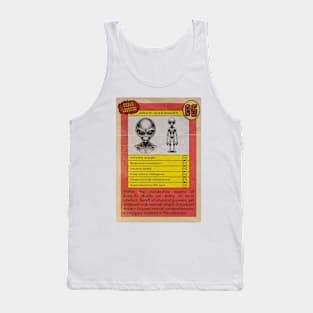 Area 51 Alien Invader, retro horror combat card Tank Top